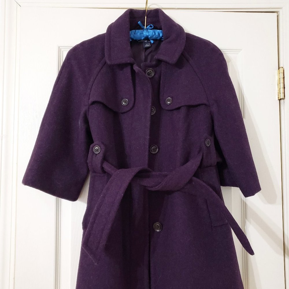 GAP Purple Pea Coat XS